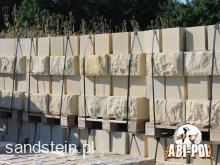Mauersteine aus Sandstein 20x20x40 cm, 4 Seiten gesägt